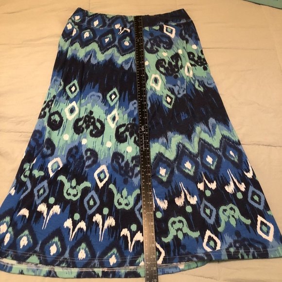 jane ashley womens skirt petite PL maxi Geometric Design - Picture 5 of 7